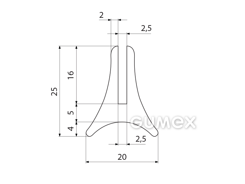 SILIKONPROFILE H-FORM